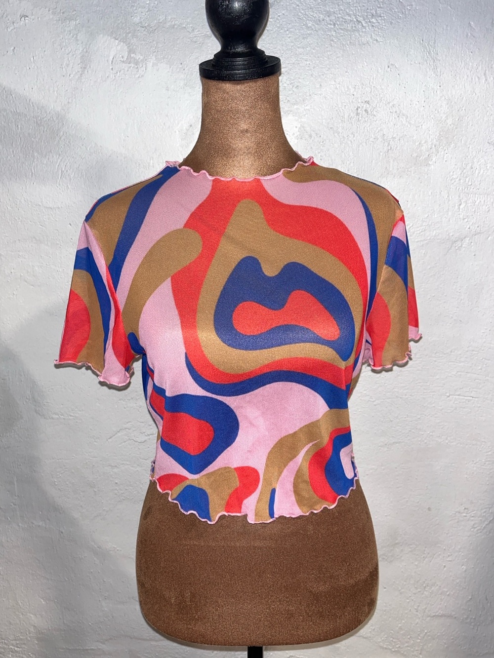 Shein Colorful Sheer Crop Top